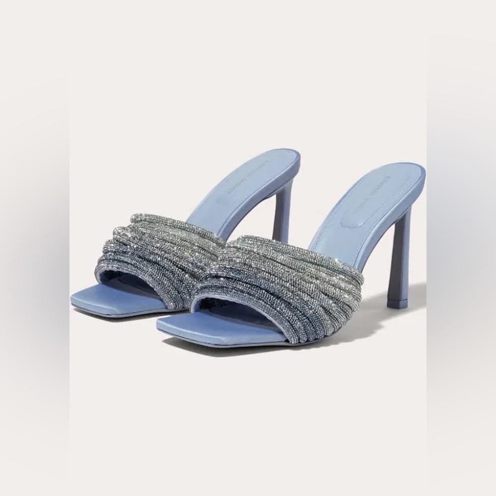 JONATHAN SIMKHAI Lena Multi Strap Crystal Mule